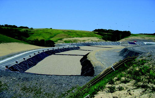 Cell at a landfill site